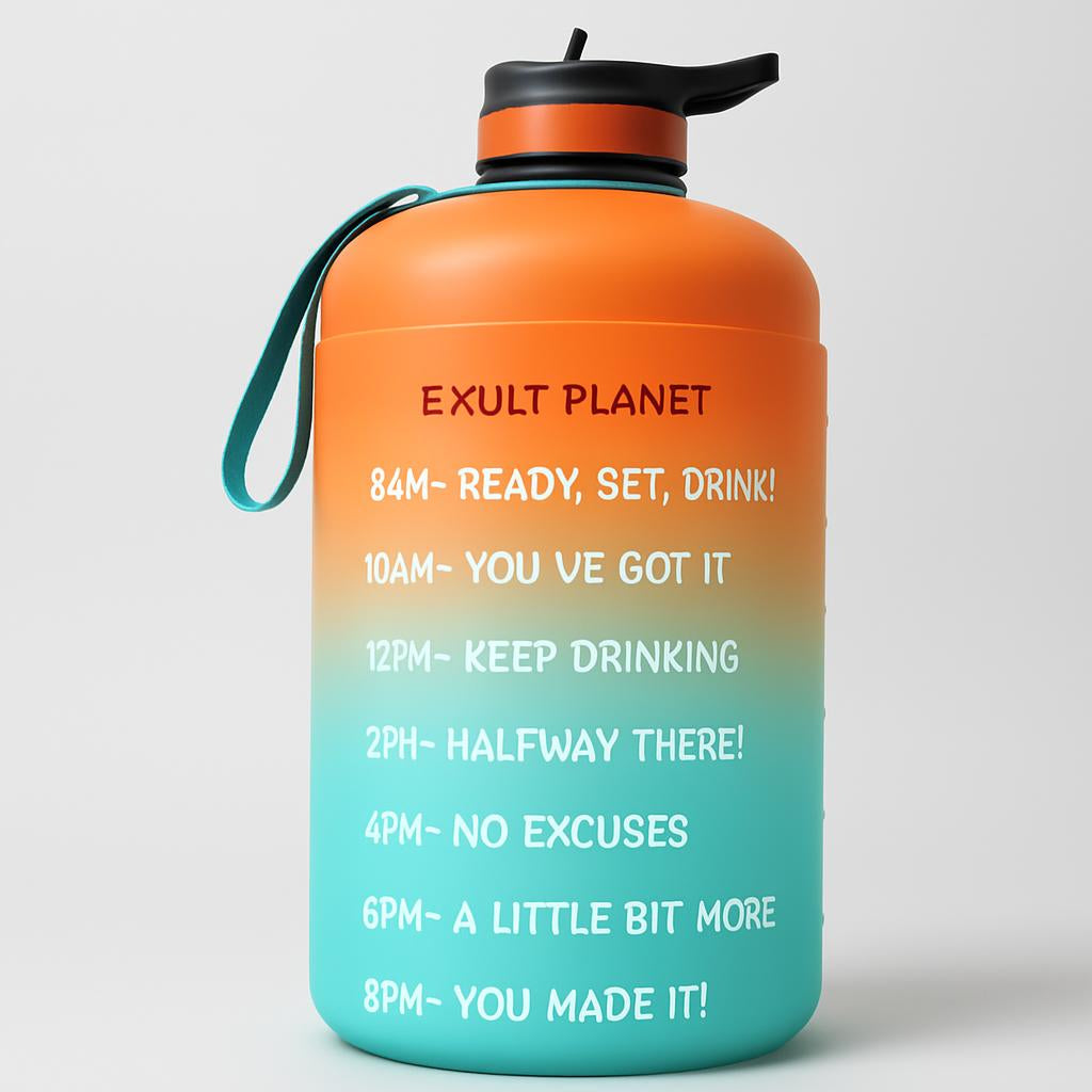 Eco-Friendly Gallon Water Bottle with Straw