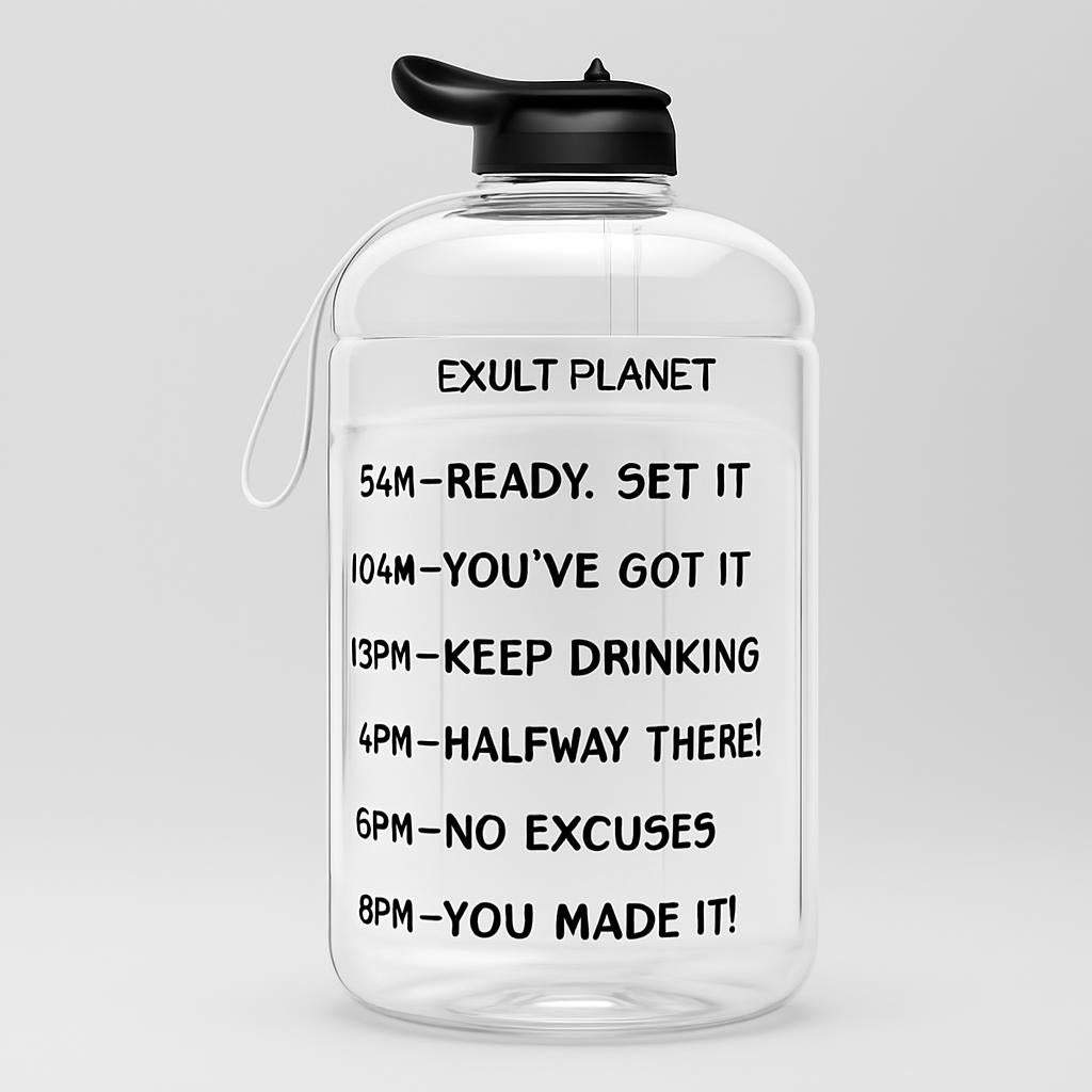 Eco-Friendly Gallon Water Bottle with Straw