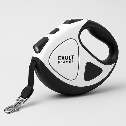 Retractable Dog Leash with Built-in Flashlight for Safe Night Walks