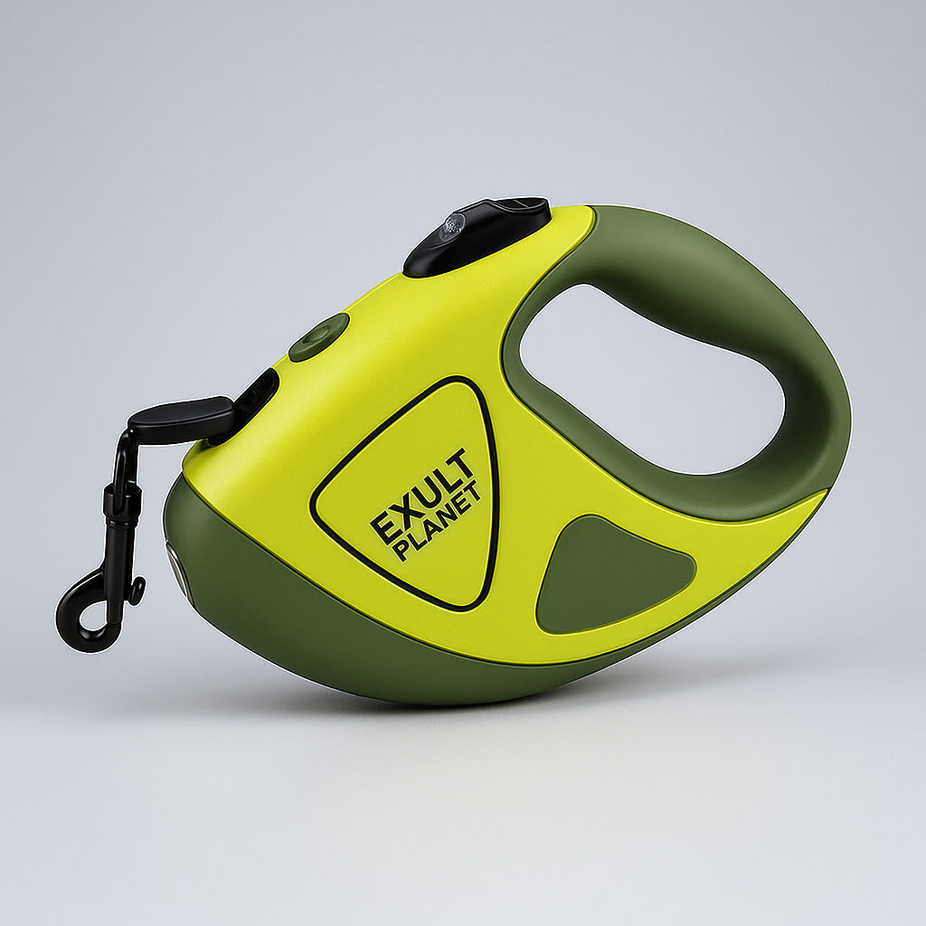 Retractable Dog Leash with Built-in Flashlight for Safe Night Walks