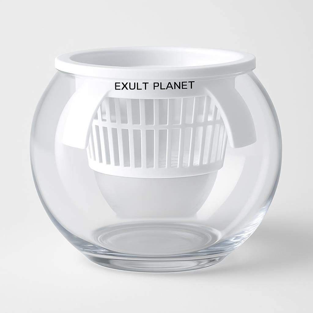 Clear Round Hydroponic Plant Vase for Indoor Gardening