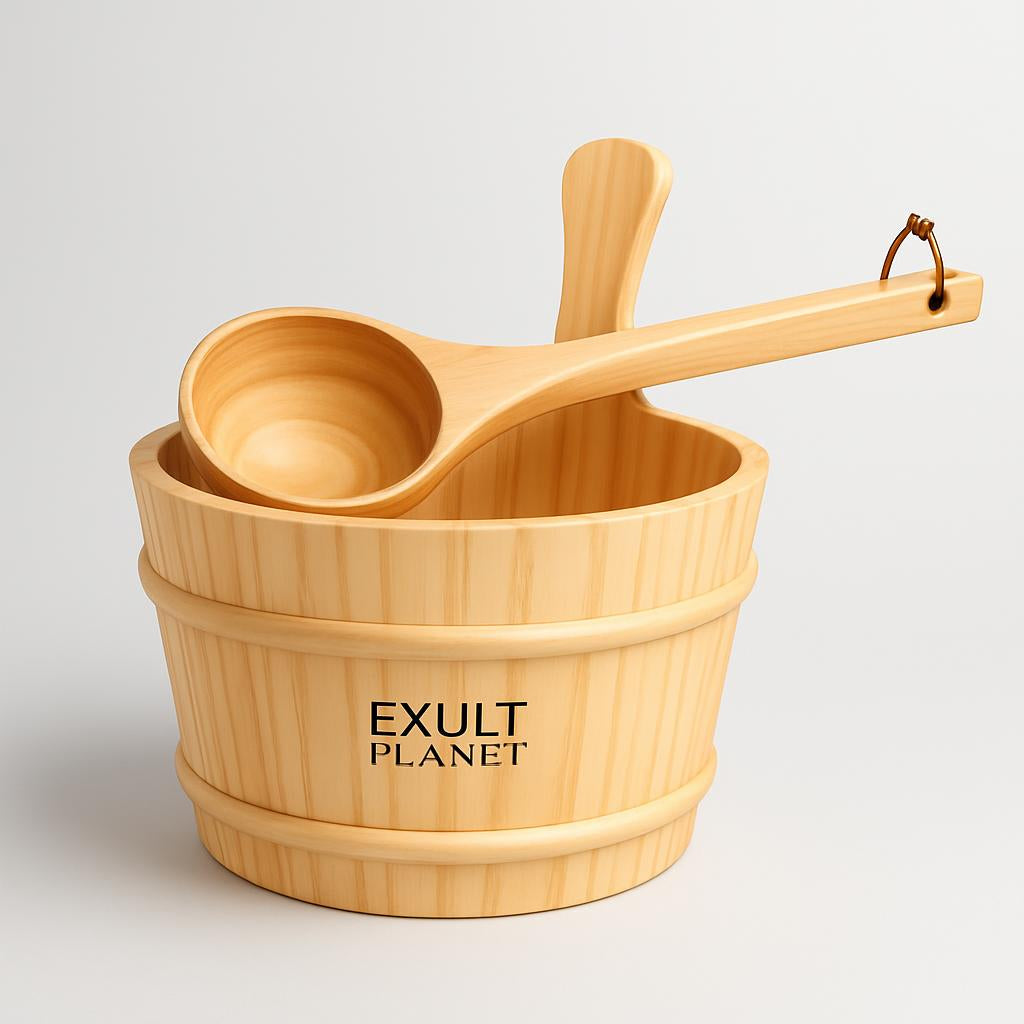 Eco-Friendly Wooden Barrel and Spoon Spa Set