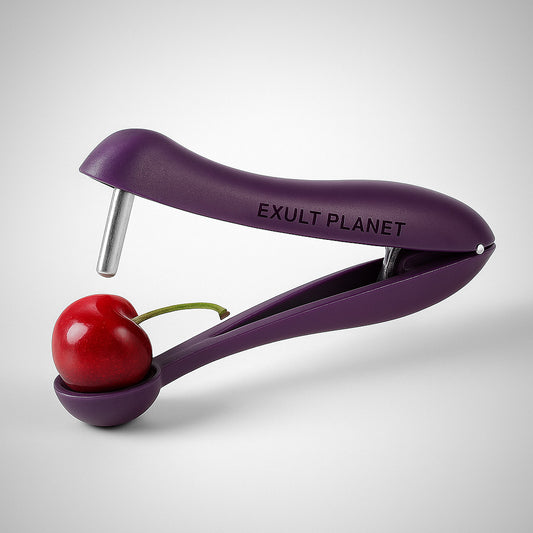 Purple Ergonomic Cherry Pitter - Eco-Friendly Kitchen Tool