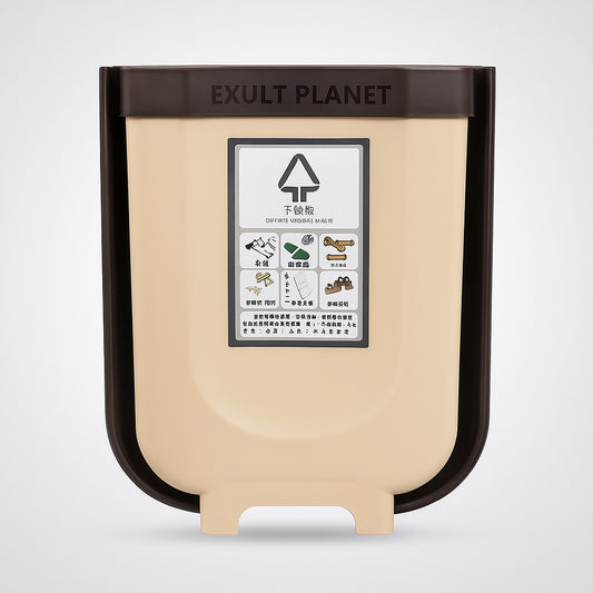 Collapsible Hanging Trash Bin for Kitchen Cabinets - Space-Saving & Eco-Friendly