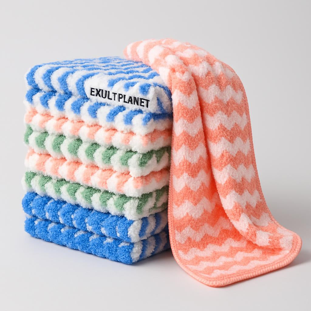 Eco-Friendly Reusable Cleaning Cloths - Sustainable, Multi-Color, Biodegradable