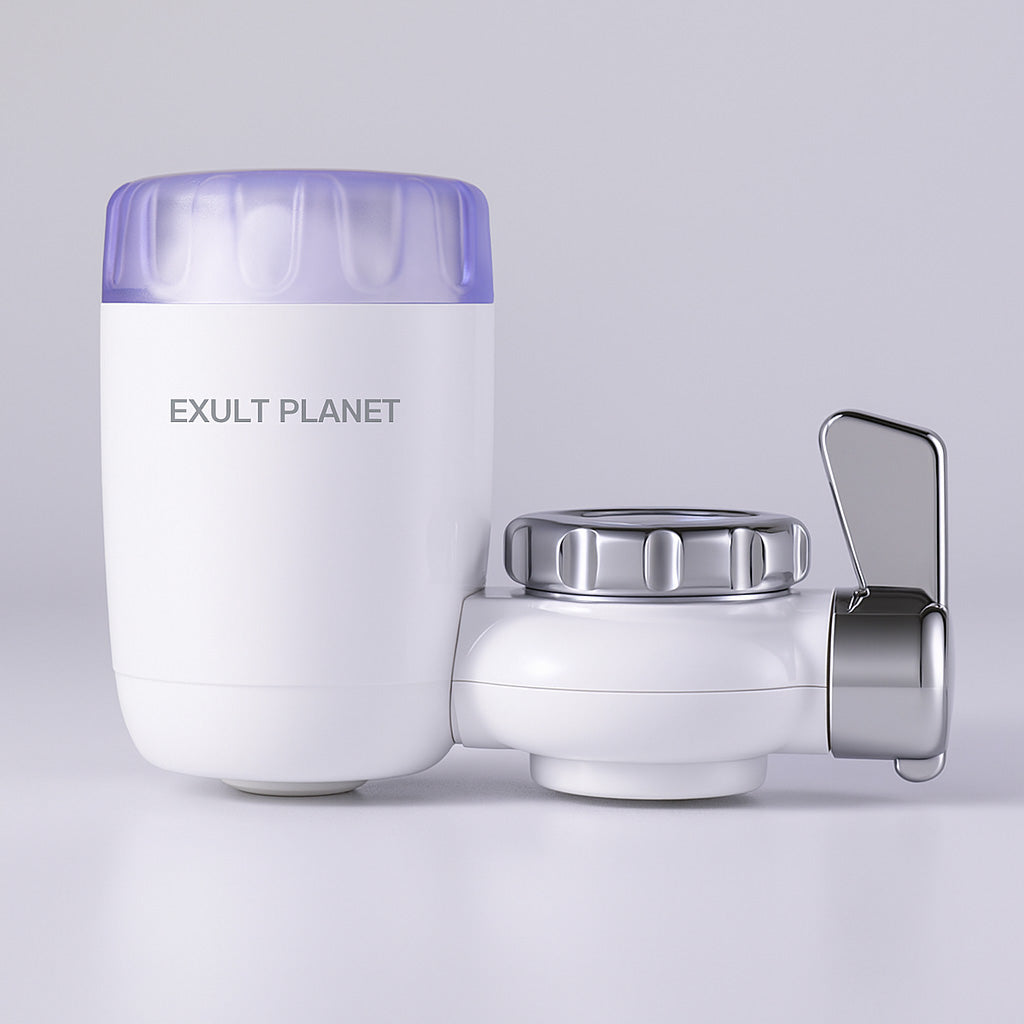 Water-Saving Faucet Filter with Replaceable Cartridge