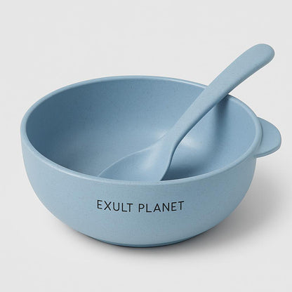 Eco-Friendly Biodegradable Rice Bowl and Spoon Set
