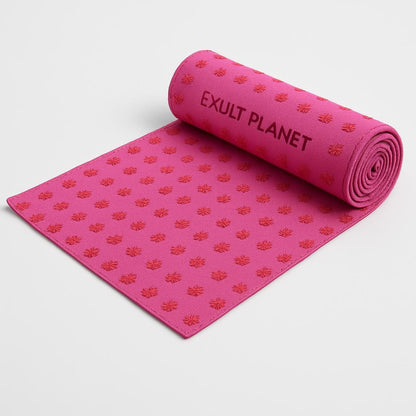 Eco-Friendly Microfiber Yoga Towel with Floral Design
