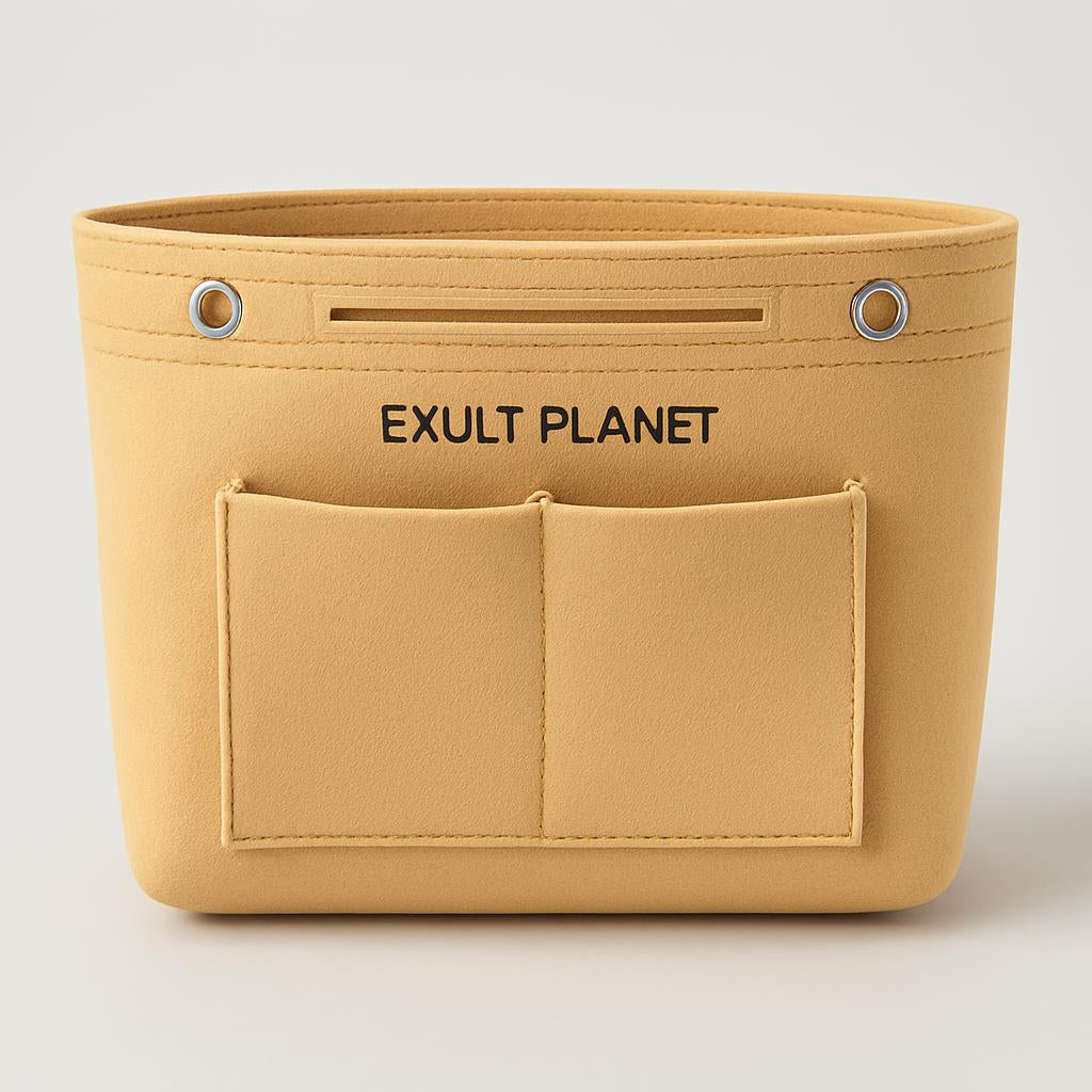 Eco-Friendly Yellow Makeup Storage Organizer