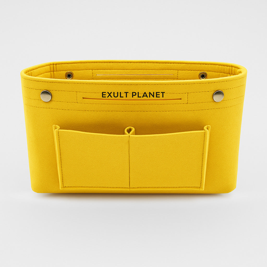 Eco-Friendly Yellow Makeup Storage Organizer for Bags