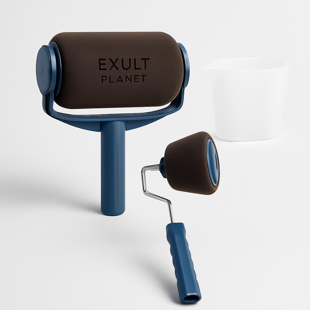 Eco-Friendly Paint Roller Set with Reusable Foam Rollers