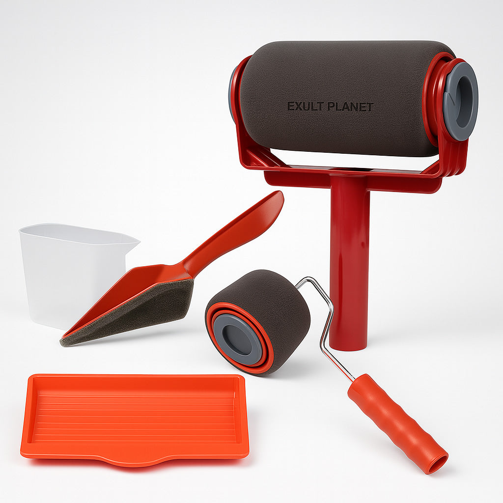 Eco-Friendly Paint Roller Set with Reusable Foam Rollers