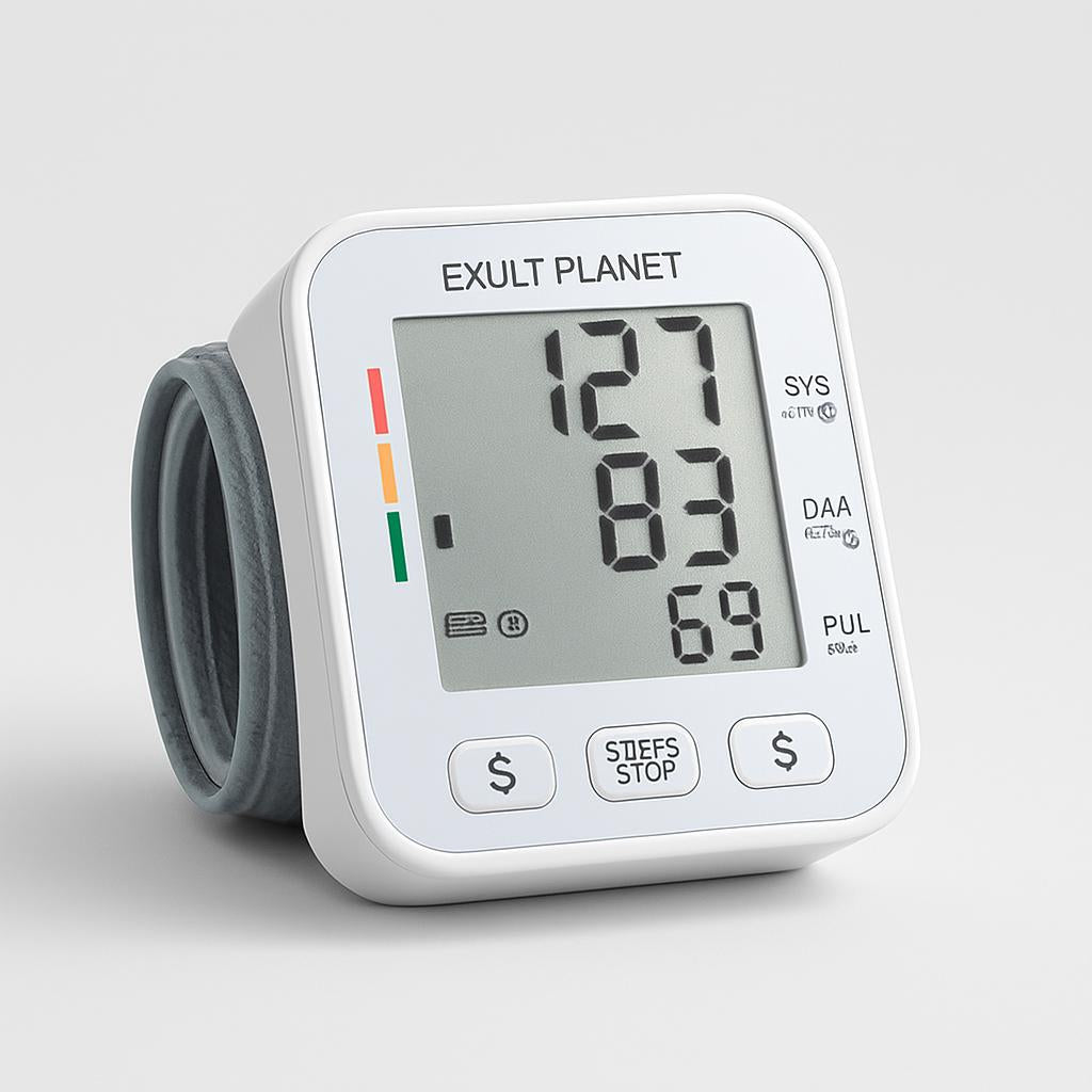 Compact Digital Wrist Blood Pressure Monitor - Eco-Friendly Health Tracker
