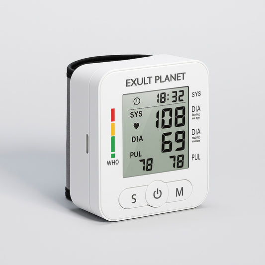 Compact Digital Wrist Blood Pressure Monitor - Eco-Friendly Health Tracker