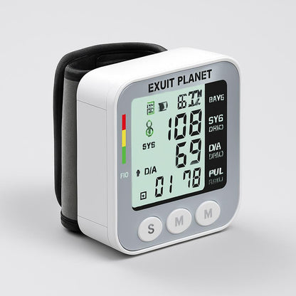 Compact Digital Wrist Blood Pressure Monitor - Eco-Friendly Health Tracker