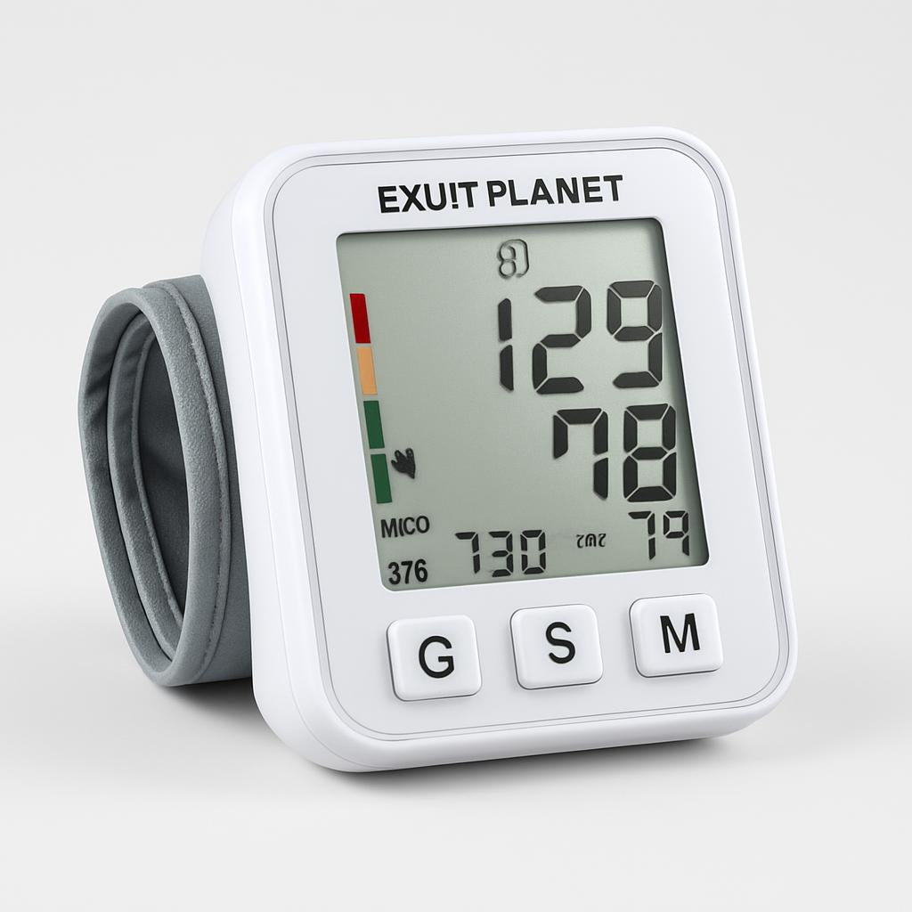 Compact Digital Wrist Blood Pressure Monitor - Eco-Friendly Health Tracker