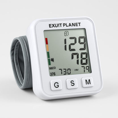 Compact Digital Wrist Blood Pressure Monitor - Eco-Friendly Health Tracker