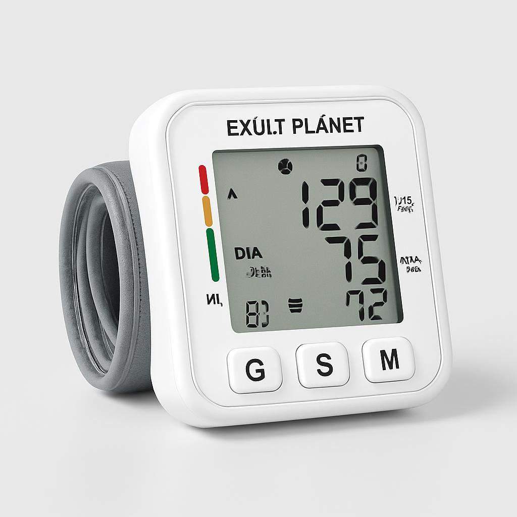 Compact Digital Wrist Blood Pressure Monitor - Eco-Friendly Health Tracker