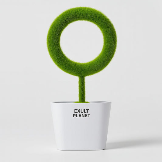 Eco-Friendly Artificial Topiary Plant in White Pot