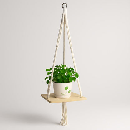 Eco-Friendly Macramé Plant Hangers - Natural Off-White Cotton