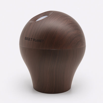 Compact Water-Saving Dark Wood Grain Humidifier for Eco-Friendly Homes