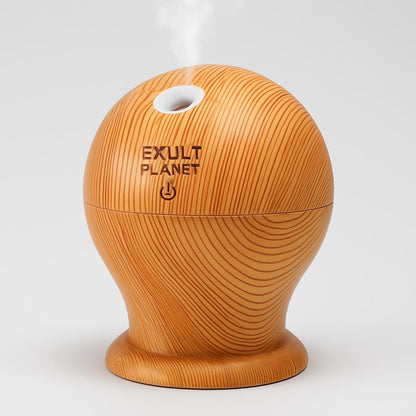 Compact Water-Saving Dark Wood Grain Humidifier for Eco-Friendly Homes