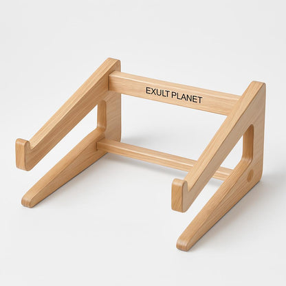 Eco-Friendly Natural Wood Vertical Laptop Stand