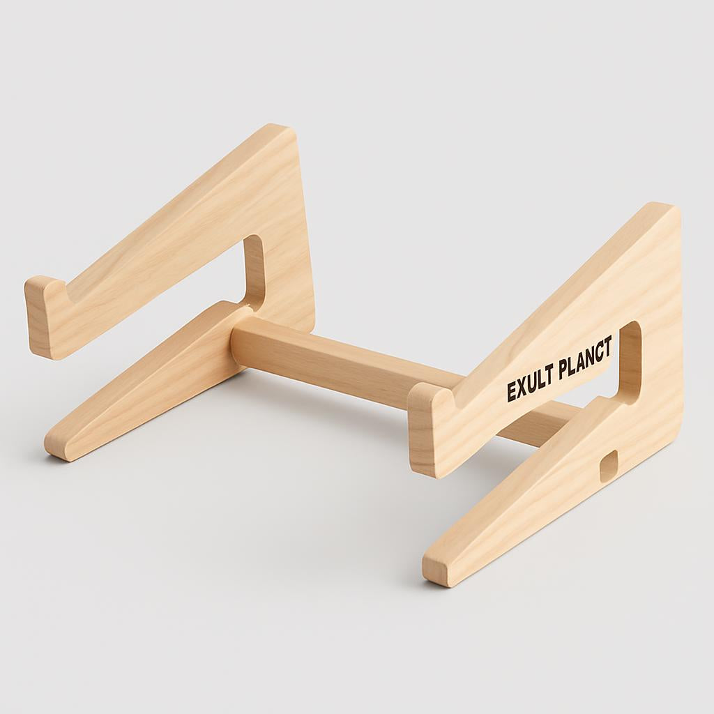 Eco-Friendly Natural Wood Vertical Laptop Stand