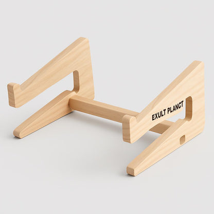 Eco-Friendly Natural Wood Vertical Laptop Stand