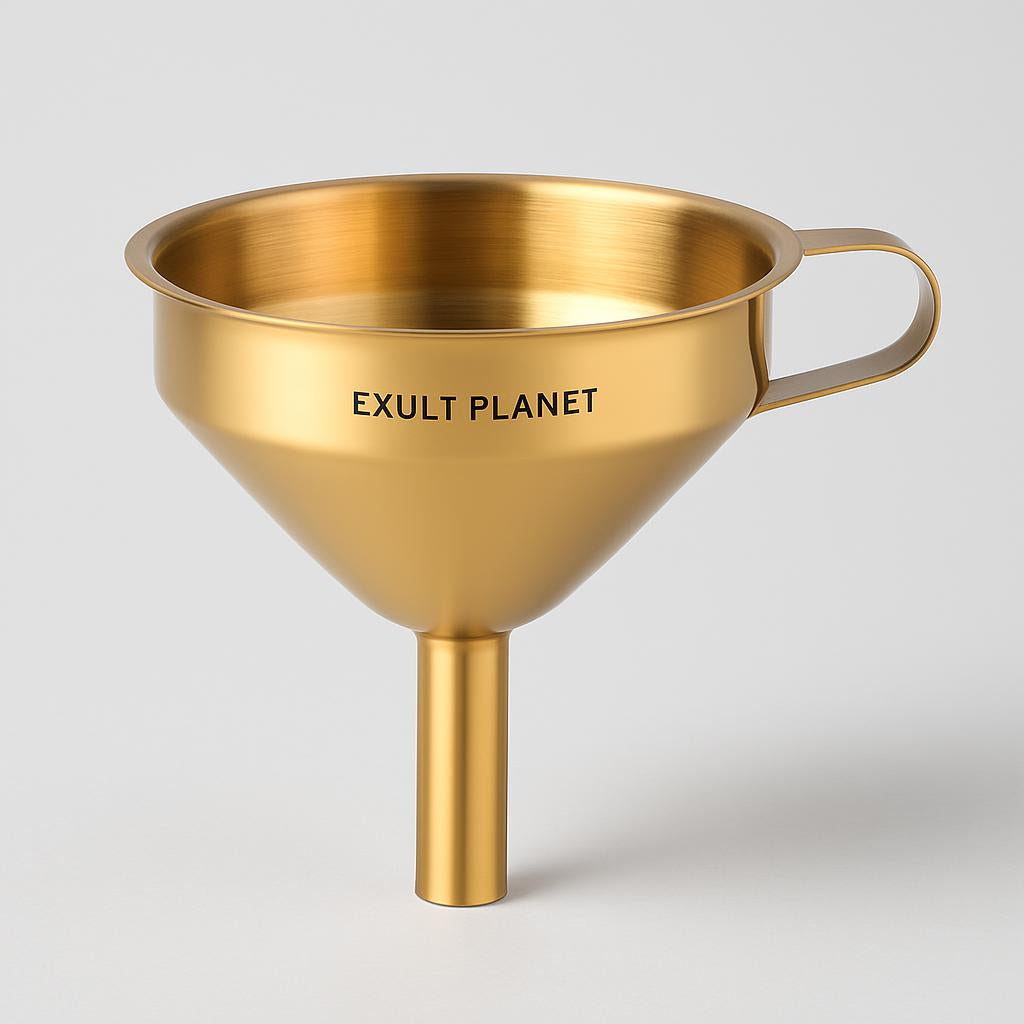 Iridescent Stainless Steel Kitchen Funnel - Eco-Friendly & Durable