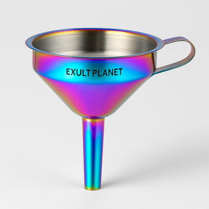 Iridescent Stainless Steel Kitchen Funnel - Eco-Friendly & Durable