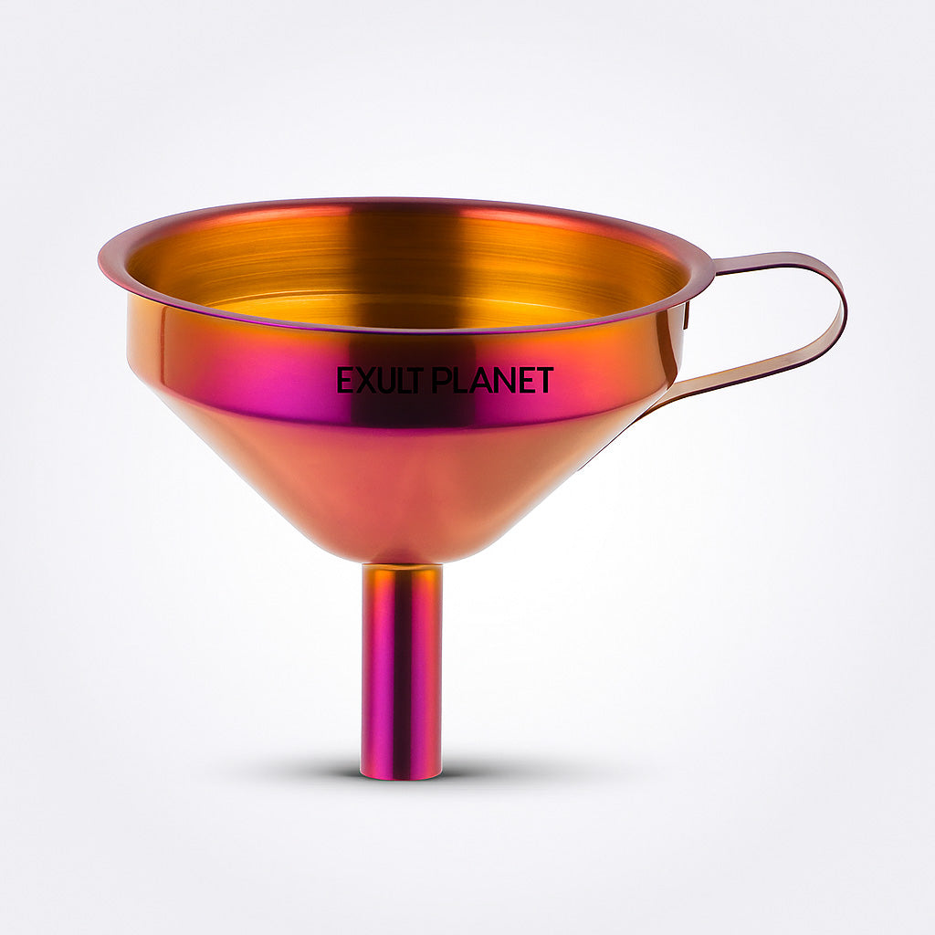 Iridescent Stainless Steel Kitchen Funnel - Eco-Friendly & Durable
