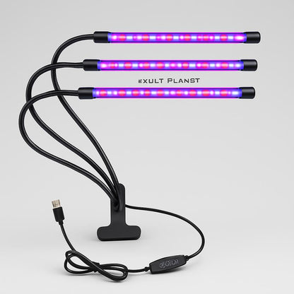 Dual-Head LED Grow Light for Indoor Plants - Energy Efficient & Flexible Design