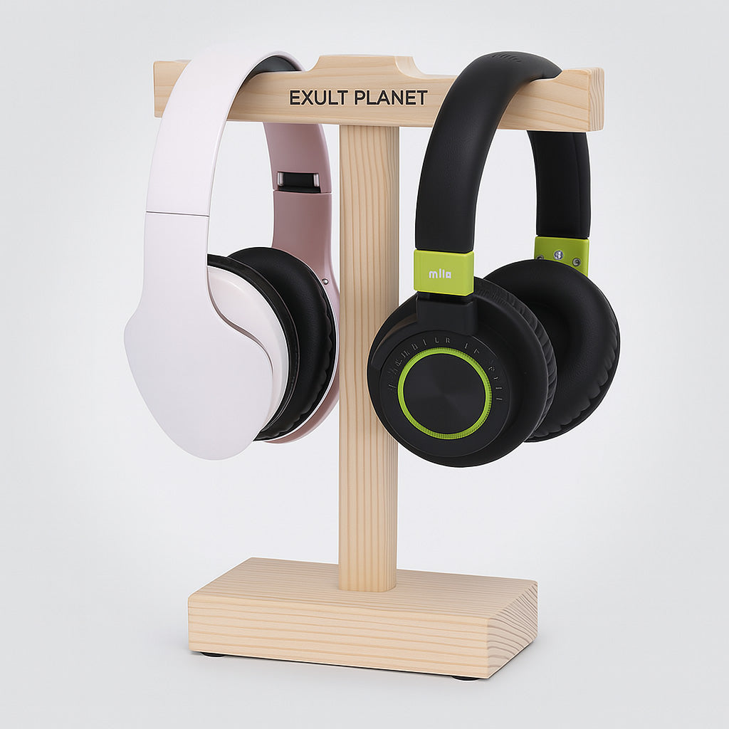 Eco-Friendly Wooden Earphone Stand