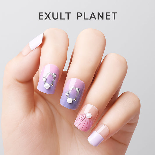 Eco-Friendly Reusable Press-On Nail Sets - Sustainable Beauty