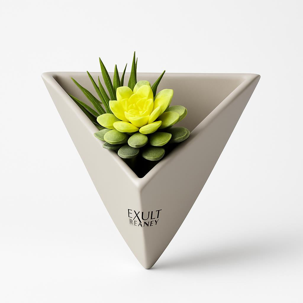 Eco-Friendly Triangular Wall Planter for Indoor Greenery