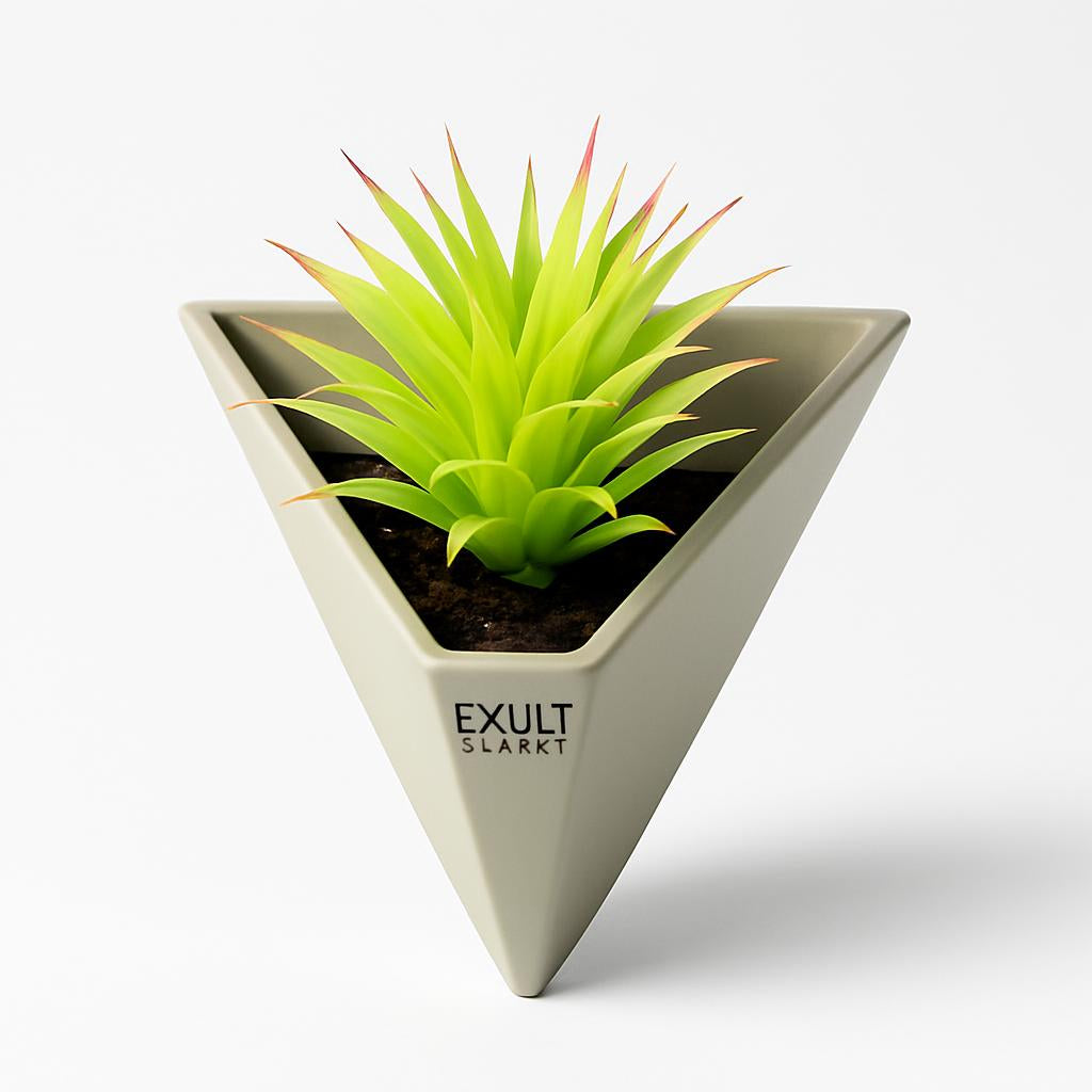 Eco-Friendly Triangular Wall Planter for Indoor Greenery