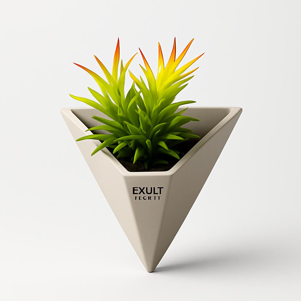 Eco-Friendly Triangular Wall Planter for Indoor Greenery