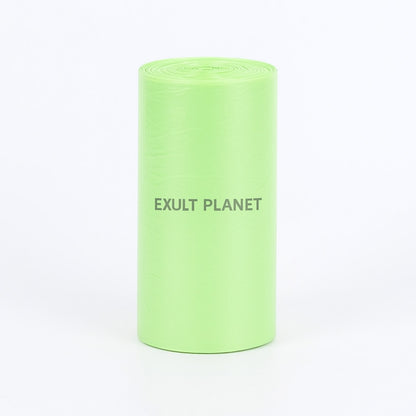 Eco-Friendly Biodegradable Trash Bags - Cornstarch-Based, Green & Orange