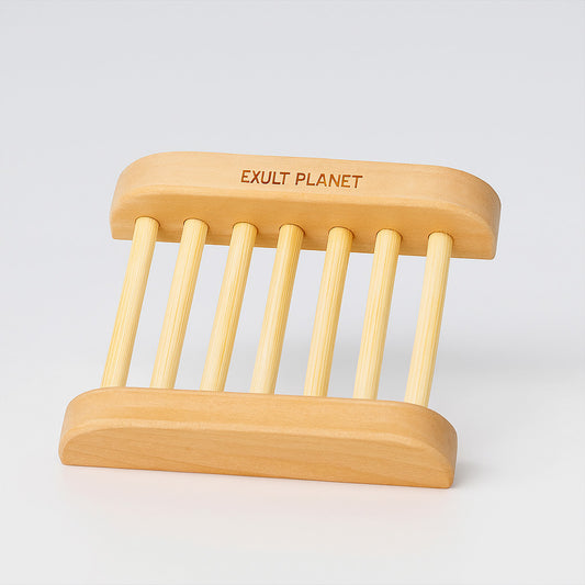 Eco-Friendly Bamboo Soap Dish Set - Sustainable Bathroom Organizer