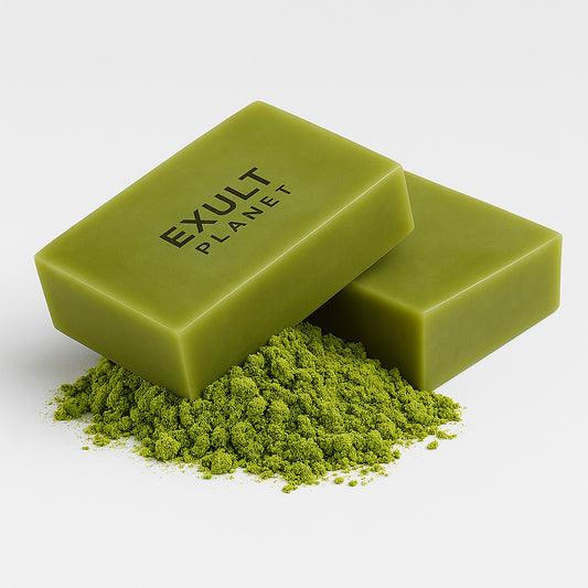 Organic Matcha Green Tea Powder Soap for Skin Whitening and Moisturizing