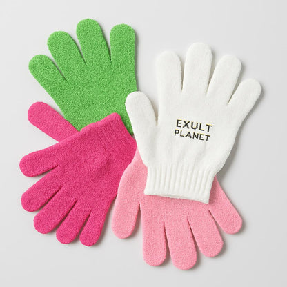Eco-Friendly Candy Color Mud Exfoliating Bath Gloves