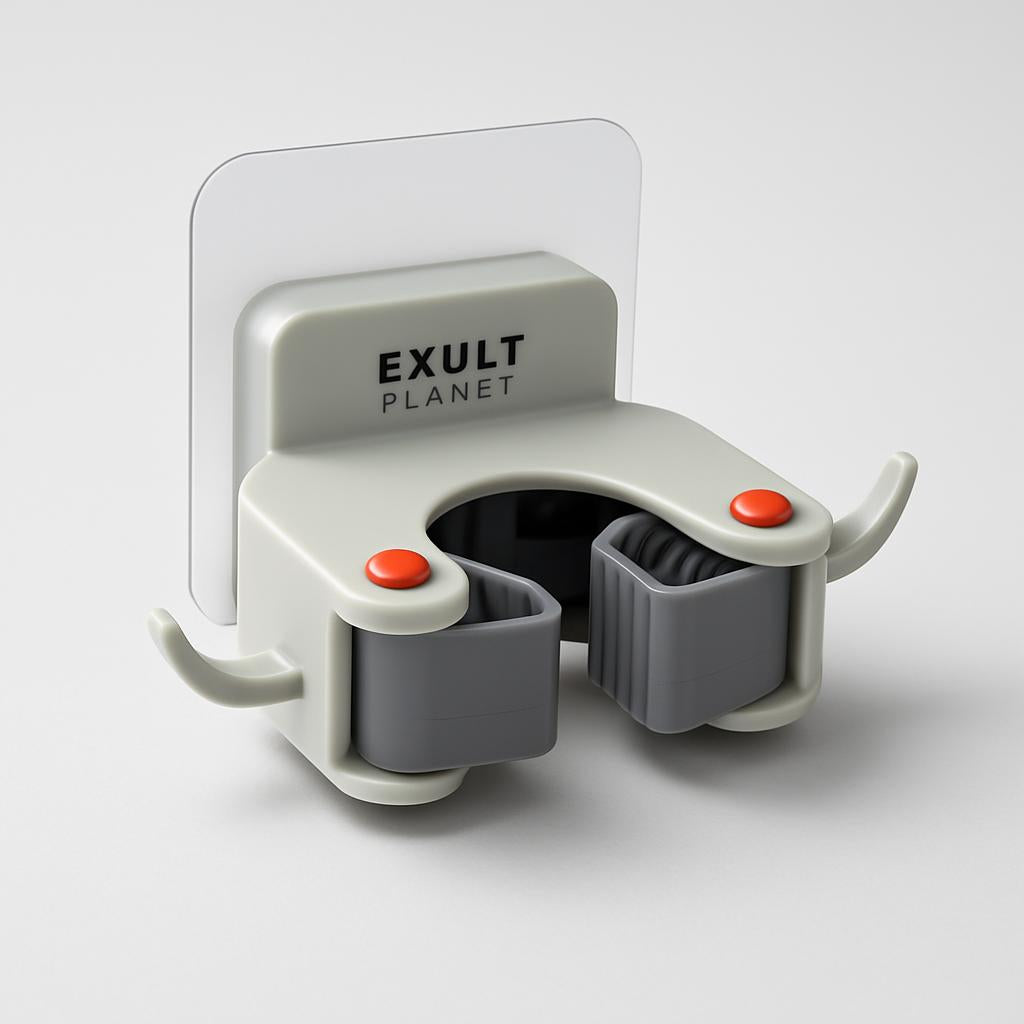 Eco-Friendly Wall-Mounted Mop and Broom Holder