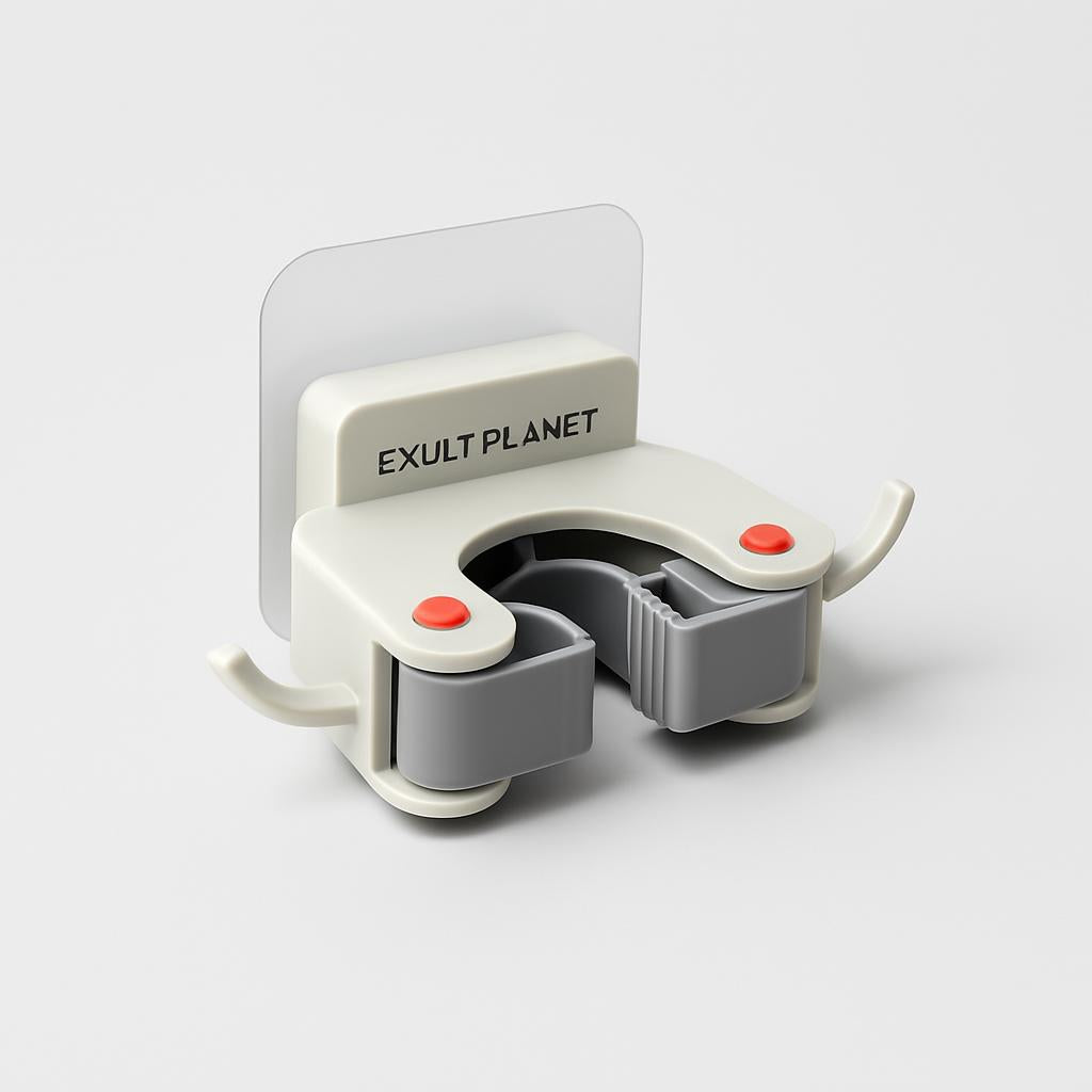 Eco-Friendly Wall-Mounted Mop and Broom Holder