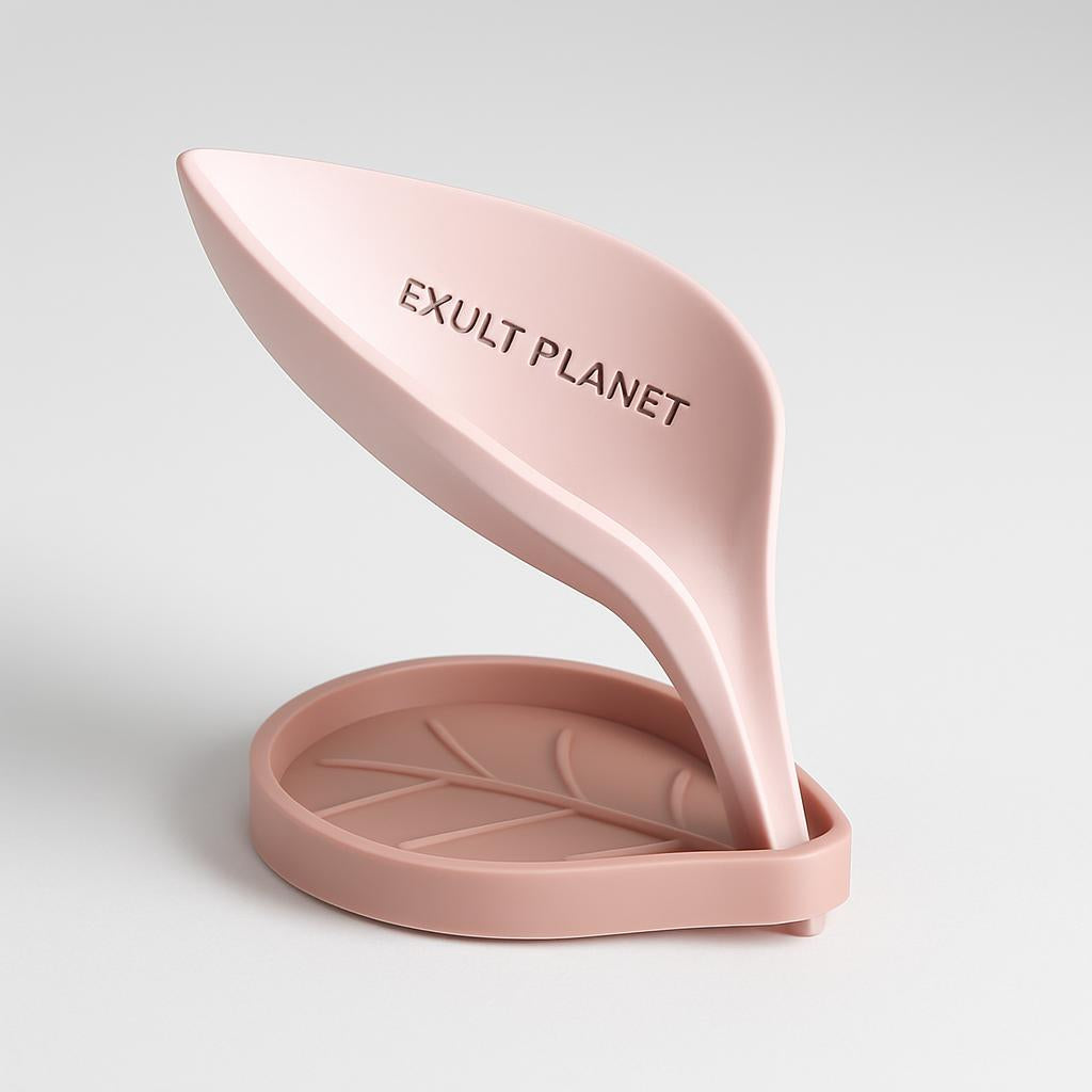 Leaf-Shaped Soap Holder - Eco-Friendly Water-Draining Design