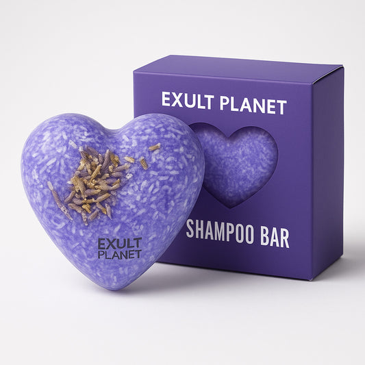 Heart-Shaped Natural Shampoo Bars - Eco-Friendly, Plastic-Free Hair Care
