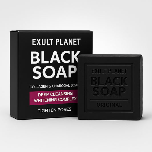 Charcoal Collagen Black Soap Bar for Natural Skincare