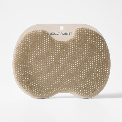 Eco-Friendly Silicone Suction-Cup Bath Massage Brush and Foot Scrub Mat