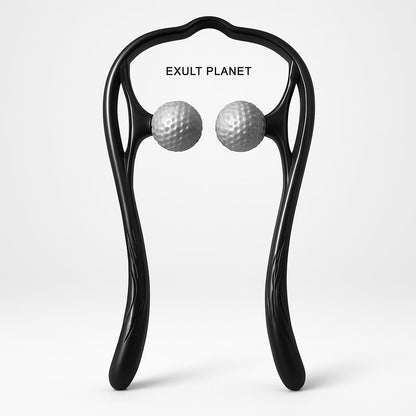 U-Shaped Neck and Shoulder Massager with Dual Handles and Roller Balls