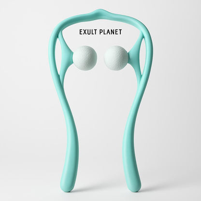 U-Shaped Neck and Shoulder Massager with Dual Handles and Roller Balls